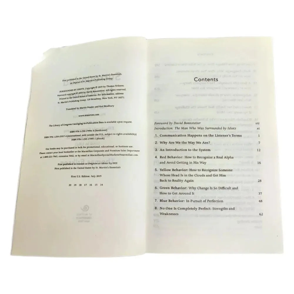 Surrounded by Idiots Thomas Erikson Adults English Paperback Four Behavior Types & Effective Communication Guide Free Shipping