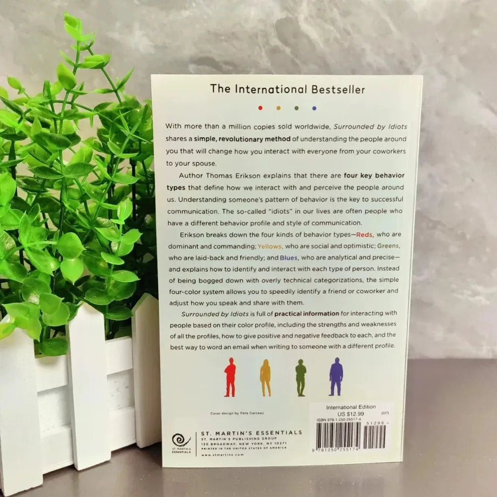Surrounded by Idiots Thomas Erikson Adults English Paperback Four Behavior Types & Effective Communication Guide Free Shipping